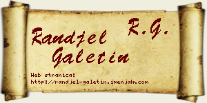 Ranđel Galetin vizit kartica